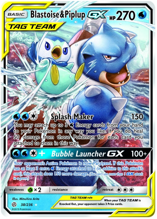 Blastoise & Piplup GX - 38/236 - Ultra Rare