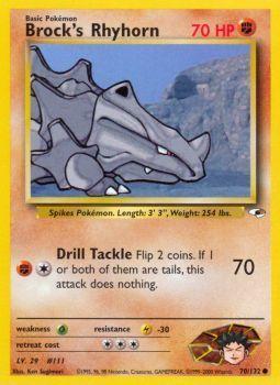 Brock's Rhyhorn (70) - 070/132 - Common - Unlimited Edition - (VLP)