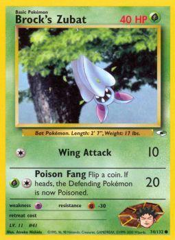 Brock's Zubat (74) - 074/132 - Common - Unlimited Edition - (NM)