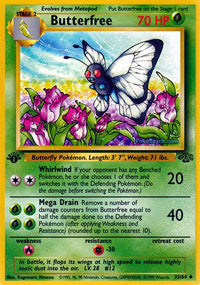 Butterfree - 33/64 - Uncommon - 1st Edition - (MP)