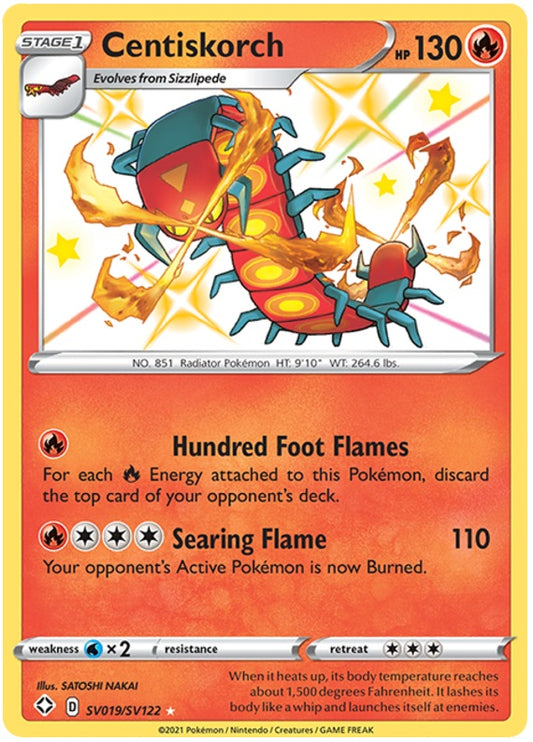 Centiskorch - SV019/SV122 - Shiny Holo Rare