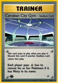 Cerulean City Gym - 108/132 - Uncommon - 1st Edition - (NM)