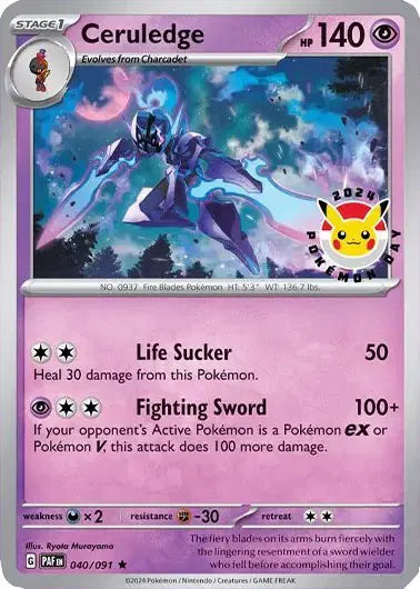 Ceruledge (Cosmos Holo) - 040/091 - Pokemon Day 2024 Promo