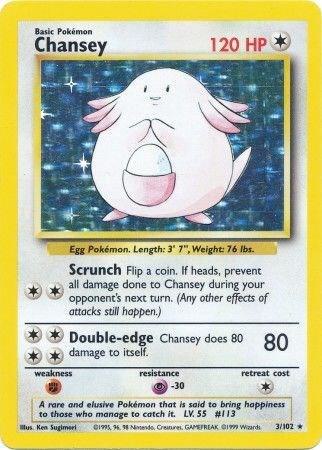 Chansey - 3/102 - Holo Rare - (LP)