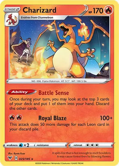 Charizard (Cracked Ice Holo) - 025/185 - Holo Rare