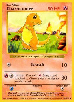 Charmander - 046/102 - Common - Shadowless - (VLP)