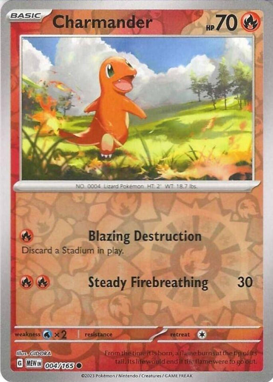 Charmander - 004/165 - Common - Reverse Holo