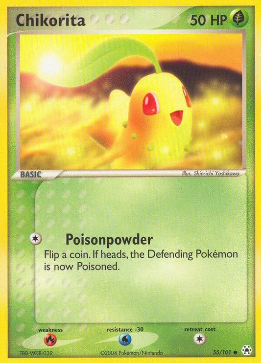 Chikorita - 55/101 - Reverse Holo - (DMG)