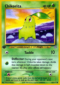 Chikorita - 53/111 - Common - 1st Edition - (MP)