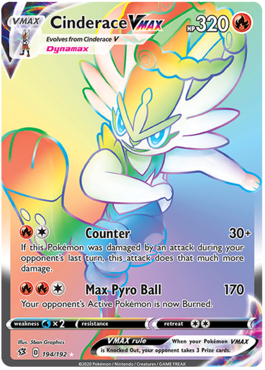 Cinderace VMAX - 194/192 - Secret Rare