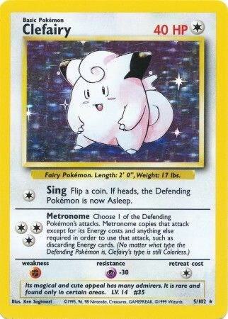 Clefairy - 005/102 - Holo Rare - Unlimited Edition - (VLP)