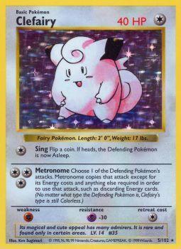 Clefairy - 005/102 - Holo Rare - Shadowless - (MP)