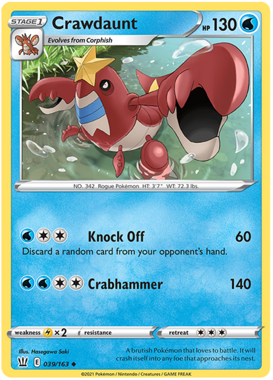 Crawdaunt - 039/163 - Uncommon