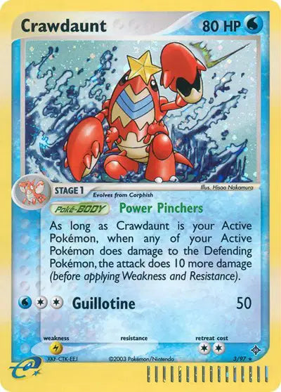 Crawdaunt - 3/97 - Holo Rare