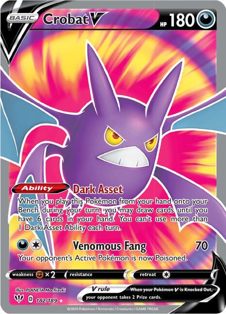 Crobat V (Full Art) - 182/189 - Ultra Rare