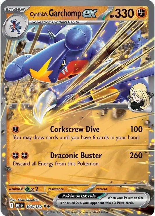 Cynthia's Garchomp ex - 104/182- Double Rare