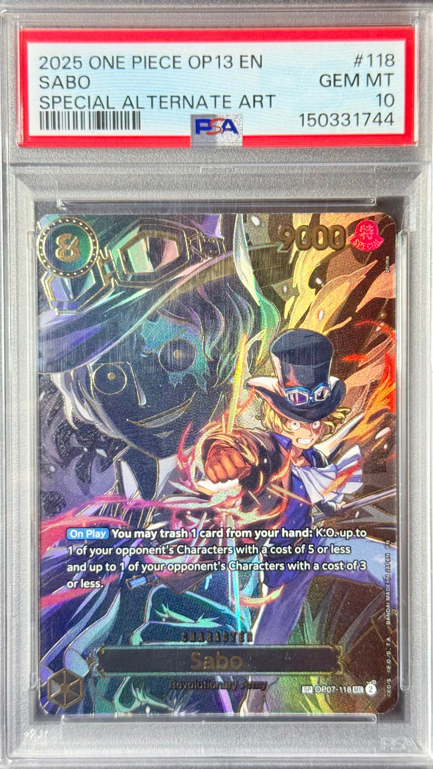 PSA 10 - Sabo - OP07-118 (SP)