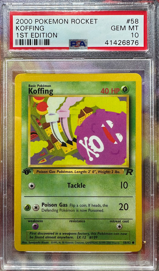 PSA 10 Koffing 58/82 (1st Edition)