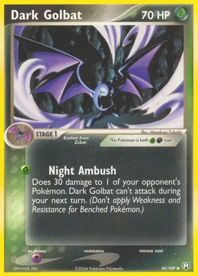Dark Golbat - 34/109 - Uncommon