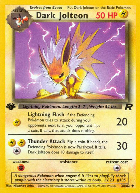 Dark Jolteon - 38/82 - Uncommon - 1st Edition