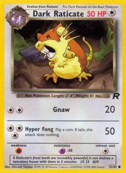 Dark Raticate - 51/82 - Common - Unlimited Edition - (MP)