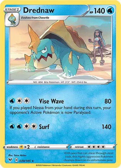 Drednaw (Cracked Ice Holo) - 039/185 - Holo Rare