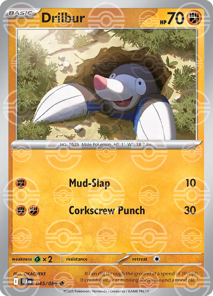 Drilbur (Poke Ball Pattern) - 045/086 - Common