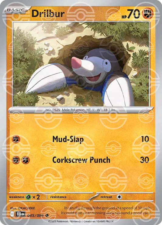 Drilbur (Poke Ball Pattern) - 045/086 - Common