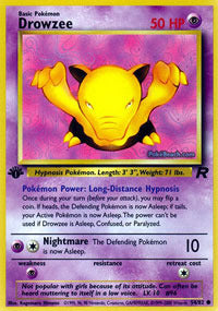Drowzee - 54/82 - Common - 1st Edition - (NM)