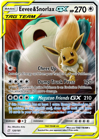 Eevee & Snorlax GX - 120/181 - Ultra Rare