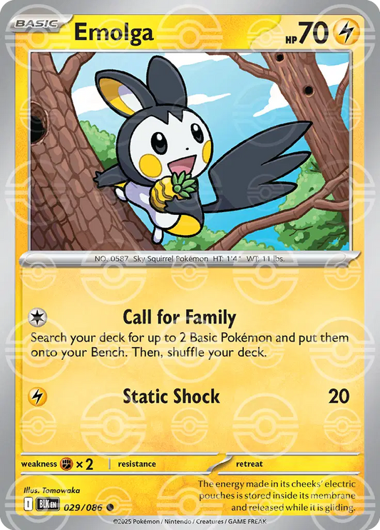 Emolga (Poke Ball Pattern) - 029/086 - Common