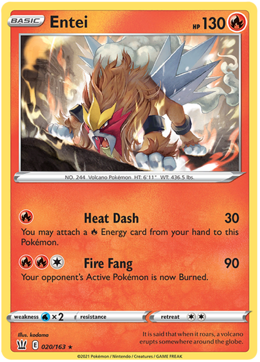 Entei - 020/163 - Holo Rare