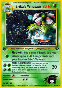 Erika's Venusaur - 4/132 - Holo Rare - 1st Edition - (LP)
