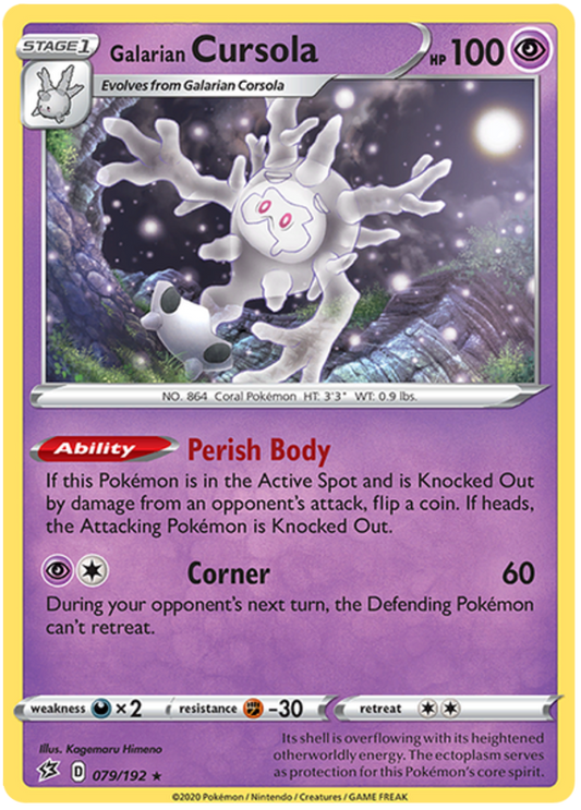 Galarian Cursola - 079/192 - Holo Rare