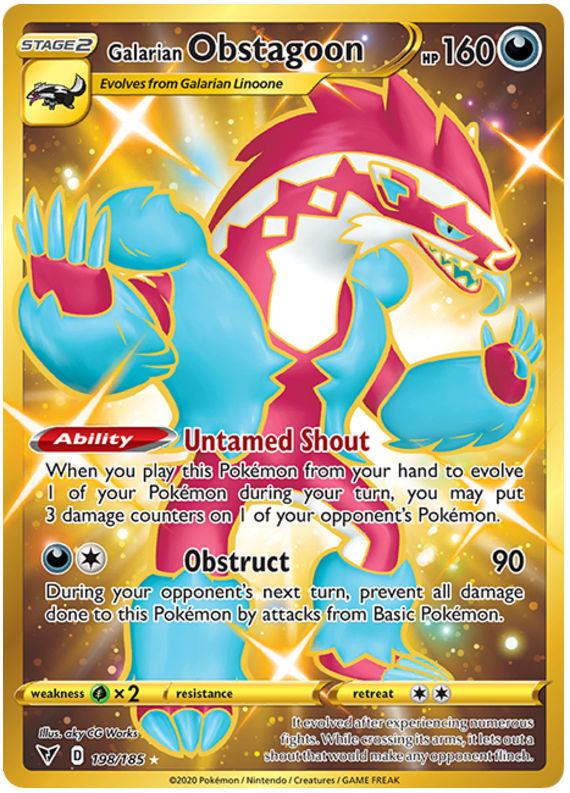 Galarian Obstagoon - 198/185 - Secret Rare
