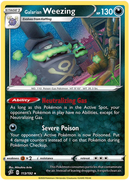 Galarian Weezing - 113/192 - Holo Rare