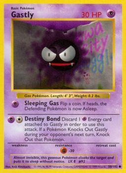 Gastly - 050/102 - Common - Shadowless - (MP)