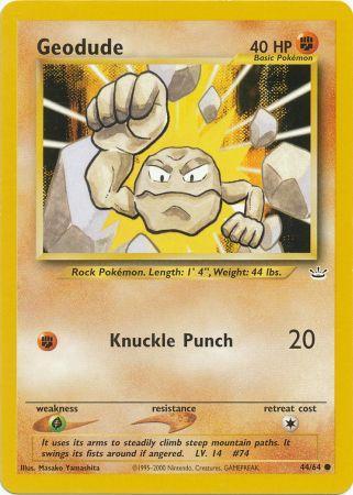 Geodude - 44/64 - Common - Unlimited Edition - (VLP)