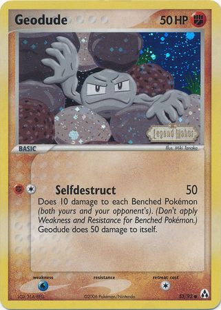 Geodude (Stamped) - 53/92 - Holo