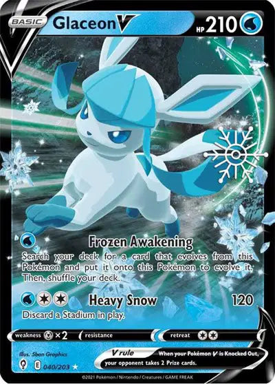 Glaceon V (Holiday Calendar) - 040/203 - Ultra Rare - SWSH Promo