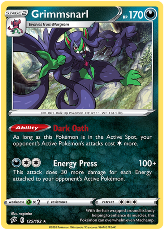 Grimmsnarl - 125/192 - Holo Rare