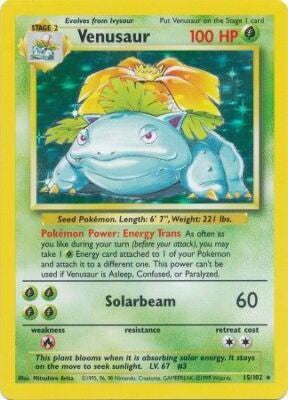 Venusaur - 15/102 - Holo Rare - (LP)