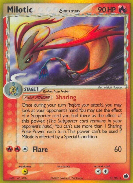 Milotic - 5/101 - Holo Rare (Moderately Played)