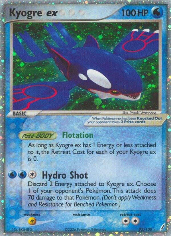 Kyogre ex - 95/100 - Holo Rare (DMG)