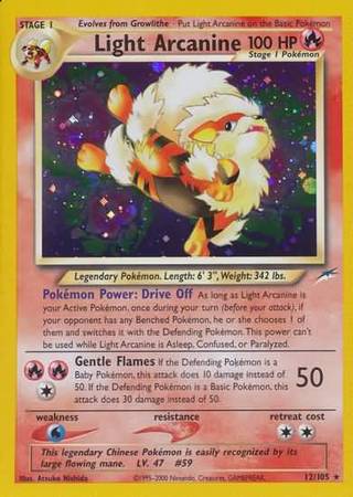 Light Arcanine - 12/105 - Holo Rare