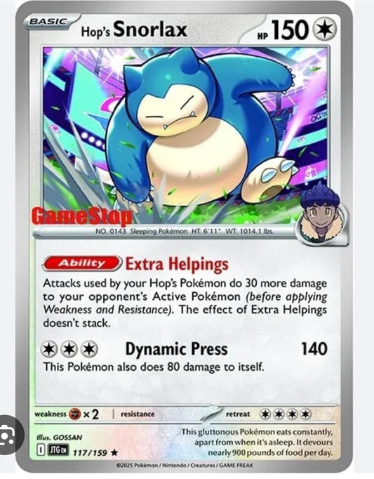 Hop’s Snorlax - 117/159 - Gamestop Promo