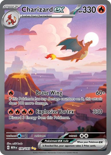 Charizard EX 199/165 (Very Lightly Played)