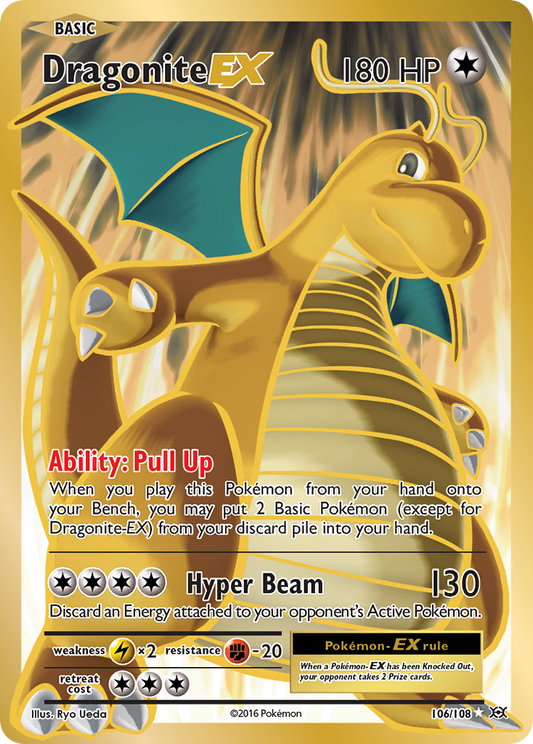 Dragonite EX 106/108 (Damaged)