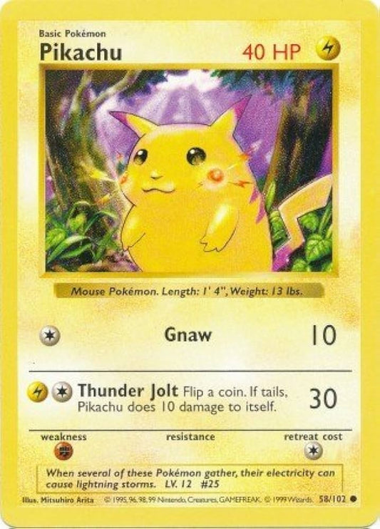 Pikachu (Red Cheeks) - 58/102 - Shadowless