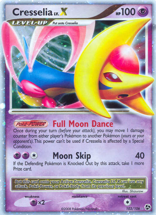Cresselia LV.X - 103/106 - Holo Rare - (Very Lightly Played)